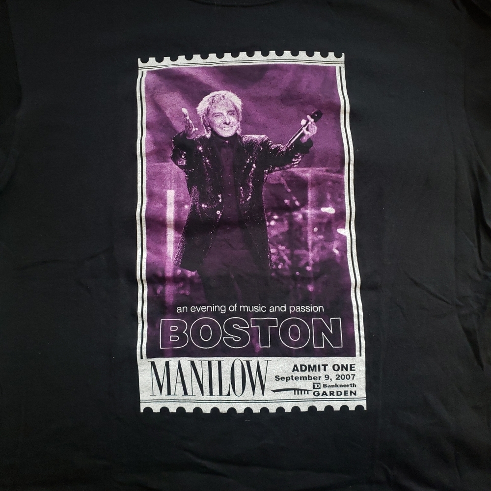 VTG Barry Manilow 2007 Boston Concert T-shirt large